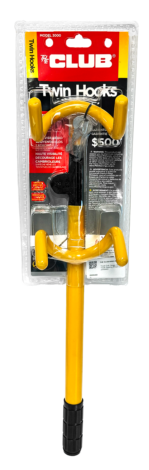 Club 3000 Twin Hook Automotive Steering Wheel Lock 2