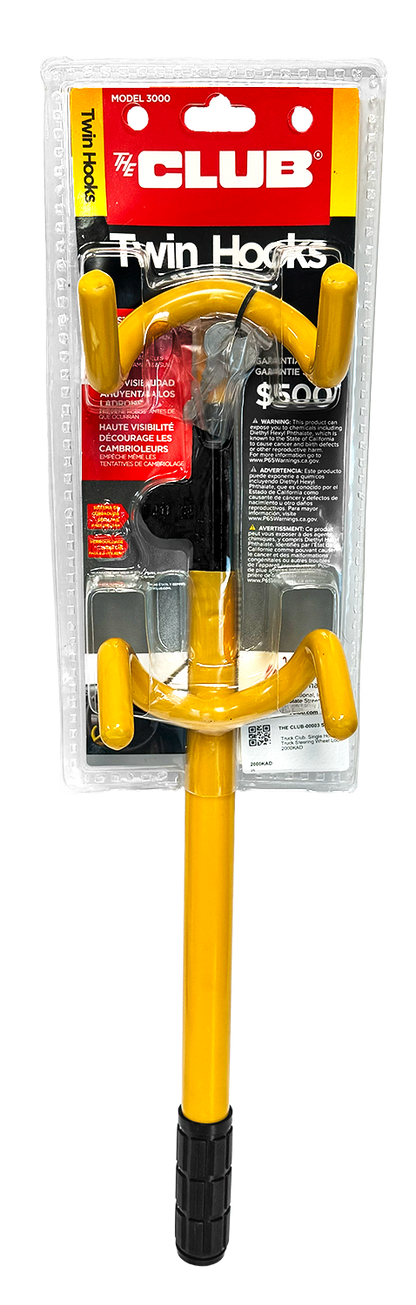 Club 3000 Twin Hook Automotive Steering Wheel Lock 2