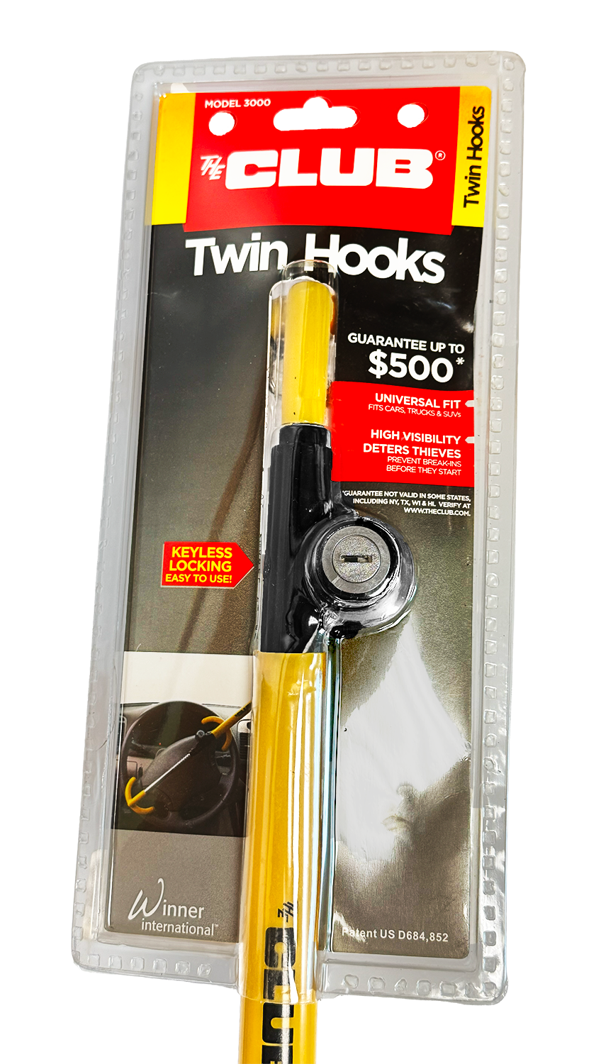 Club 3000 Twin Hook Automotive Steering Wheel Lock 5