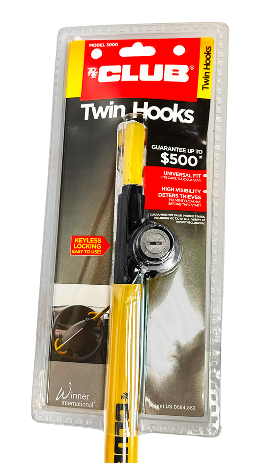 Club 3000 Twin Hook Automotive Steering Wheel Lock 5