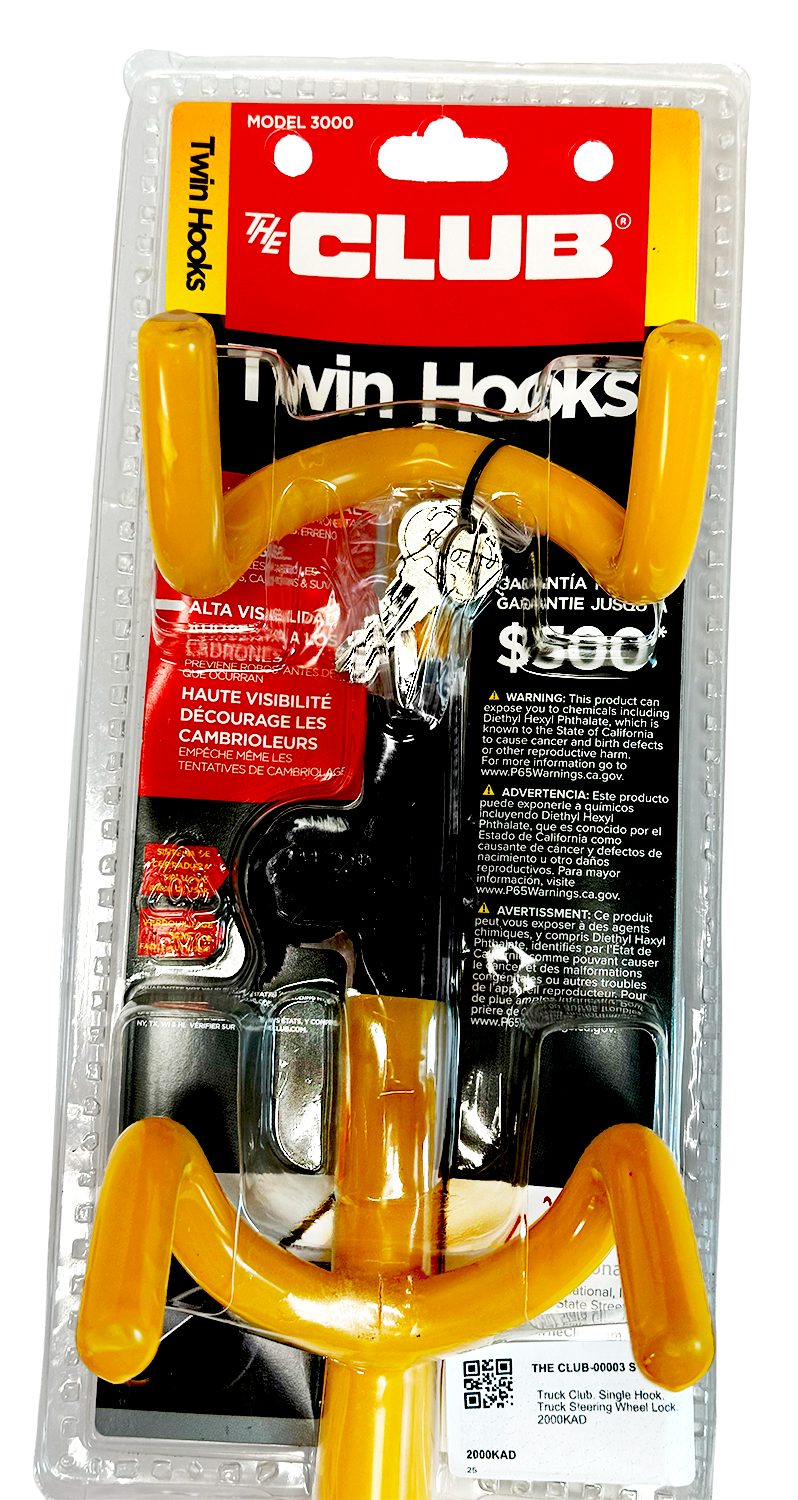 Club 3000 Twin Hook Automotive Steering Wheel Lock 6