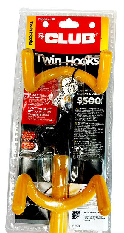 Club 3000 Twin Hook Automotive Steering Wheel Lock 6