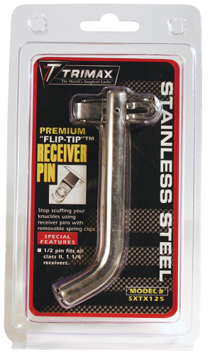 1/2″ Flip-Tip Stainless Steel Receiver Pin & Clip Fit All Class I & II Receiver 2
