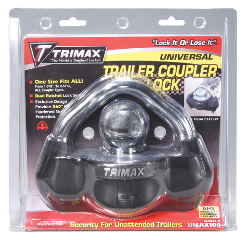 TRIMAX-073 Premium Universal Solid Hardened Steel Coupler Lock 3