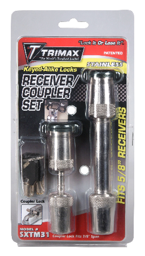 Set Of SXT3 (Stainless Steel Receiver Lock 5/8″ x 2-3/4″ Span) & SXTC1 ( Stainless Steel Coupler Lock 7/8″ Span)