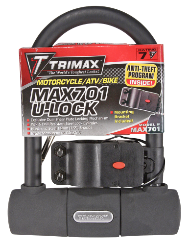 MAX Security U-Shackle Lock 3-1/2" X 5-1/2" w/ 15mm Shackle