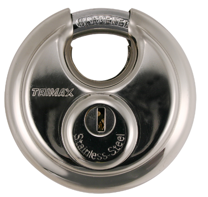 Stainless Steel 70mm Round Keyed Padlock 1