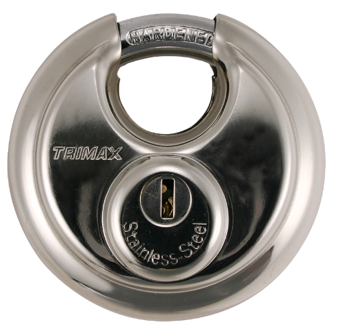 Stainless Steel 70mm Round Keyed Padlock 1