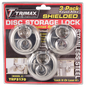 3-Pack Keyed-Alike Stainless Steel 70mm Round Padlock, 10mm Shackle
