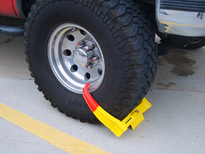 Deluxe Universal Wheel Chock Lock closed 6” Open 11.25” Reach 10.5” 3