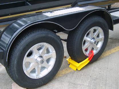 Deluxe Universal Wheel Chock Lock closed 6” Open 11.25” Reach 10.5” 4