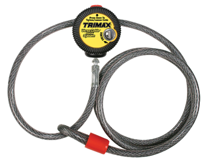 Cable Puck Lock. 6' x 3/8" Steel Cable 1