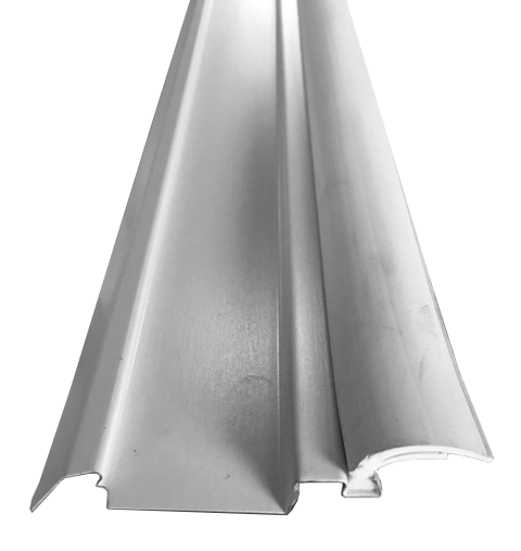 Garage Door Edge Weatherstrip Steel Width is 2-1/8" Rubber Width is 1-1/8" Length 8' 6"  White